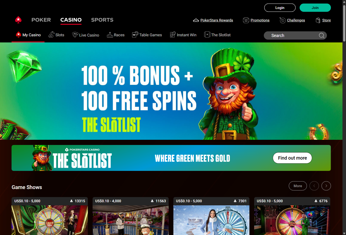 Choose the best Non-Gamstop casino PokerStars and win
